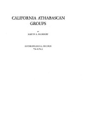 [Gutenberg 43876] • California Athabascan Groups